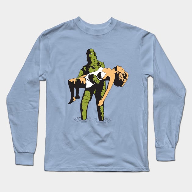 Creature from the Back Lagoon Long Sleeve T-Shirt by Woah_Jonny